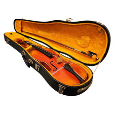 SUZUKI Violin No.520 3/4 Size 1994 Vintage with Bow  Case, Brown Finish