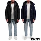 DKNY Mens Down Parka Jacket Navy Black Medium Large XL