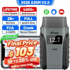 XTOOL A30M V2.0 Wireless Bidirectional OBD2 S...