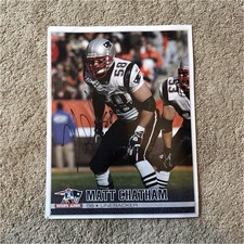 Matt Chatham Autographed NFL Football Trading Card New England Patriots