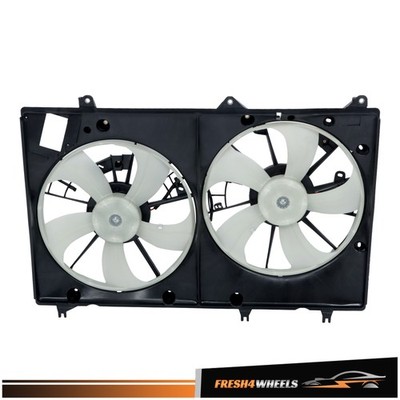 Radiator Condenser Cooling Fan Assembly For 2008-2013 Toyota Highlander 3.5L 12V