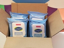 4 Cetaphil Cleansing Cloths, Gentle Skin Size 25ct, Aloe Vera / Vitamins B5  B3