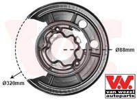 VAN Wezel 1651373 Spritzblech FüR Bremsscheibe