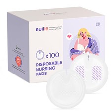 Nuliie Super Absorbent Featherlight Disposable Nursing Pads 100 Count, Stay