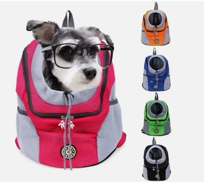 Brandneu Haustier Rucksack Tragbar Doppel Schulter Atmungsaktiv Outdoor - Bild 3 von 4