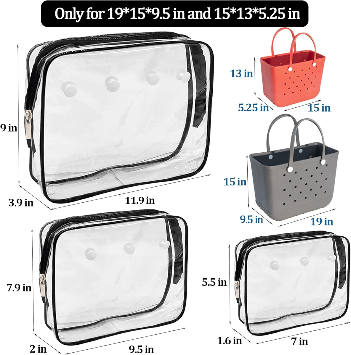Tote Borsa Trasparente, Pochette Mare Portatile, Grandi Beauty Case Da Viaggio, Impermeabile Borsone Palestra, Multifunzionali, Lavaggio, Grande Capacità (Colore Della Lettera è Casuale), 47x15x35cm