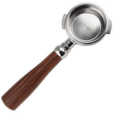 Espresso Bottomless Portafilter 58mm Size Walnut Handle for Bezzera Use