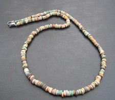 NILE  Ancient Egyptian Amulet Mummy Bead Necklace ca 600 BC