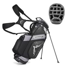 Golf Bags for Men 14 Way Full Dividers - Hybrid Stand Bag with Pure Black-Gray