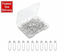Mini Safety Pins 120Pcs 19mm Silver Metal Pins for Clothes Sewing Crafts Jewelry