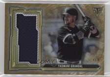 2020 Topps Triple Threads Single Jumbo Relics Gold 7/9 Yasmani Grandal 1az7