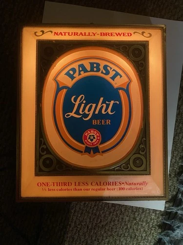 Vintage Pabst Light beer sign 1980s