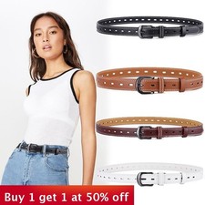 Casual Minimalist Sweet Vintage Cutout Unique Jeans Dresses Black Brown Belt pan