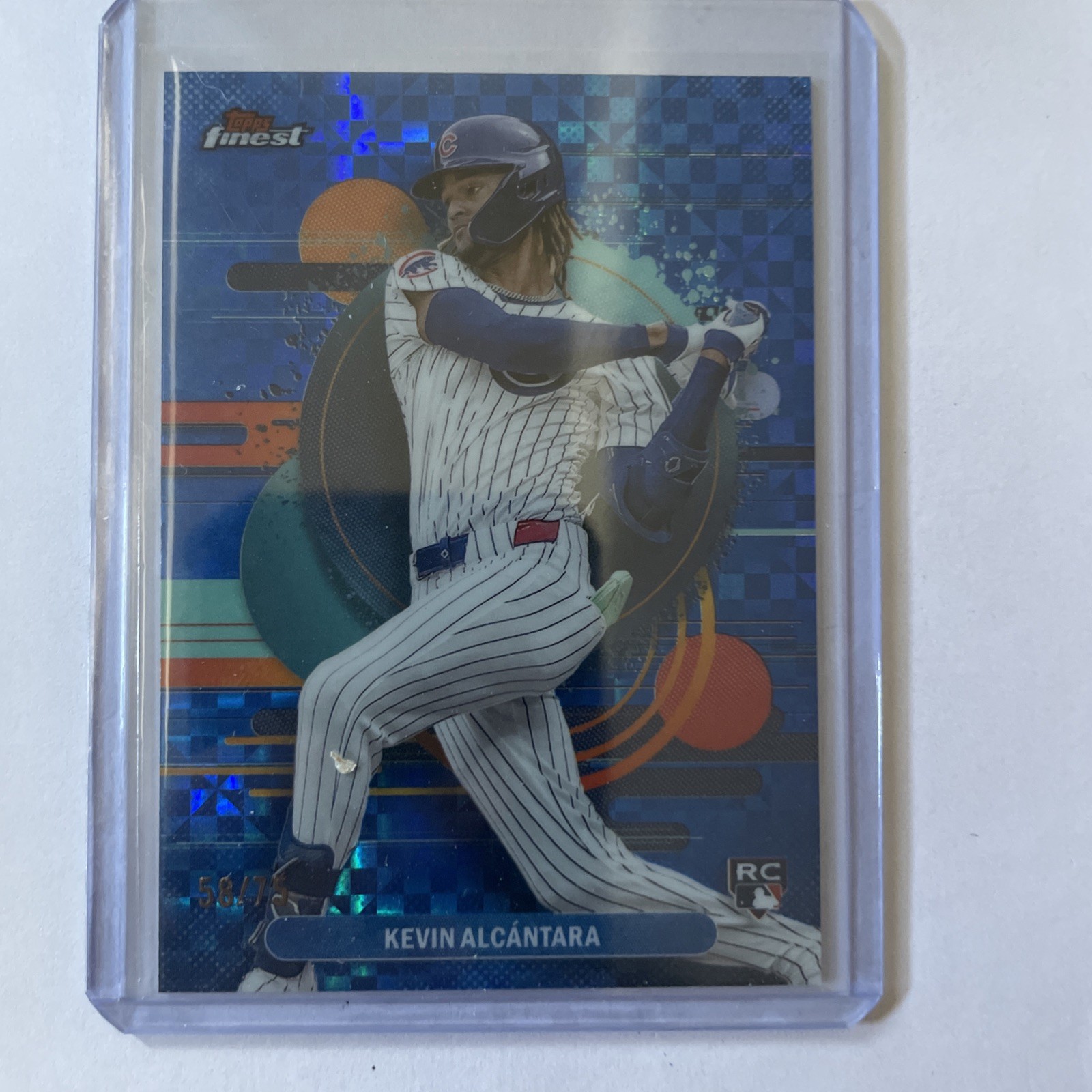 2025 Topps Finest Kevin Alcantara Uncommon Blue Checkerboard RC 58/75