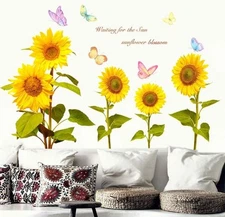 Waterproof Sunflower Flower Removable Wall Sticker Art Home Decal Mural Wall N3