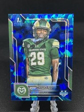 2025 Bowman Chrome University Football Sapphire Justin Marshall #135 1st Bowman