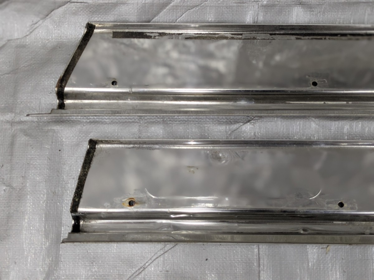 1990-1997 Mazda Miata OEM Metal Chrome Door Sill Left Right Set NA