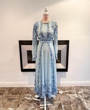 Hobbs 100% Silk Giselle Floral Silk Midi Dress Size 10 RRP £329