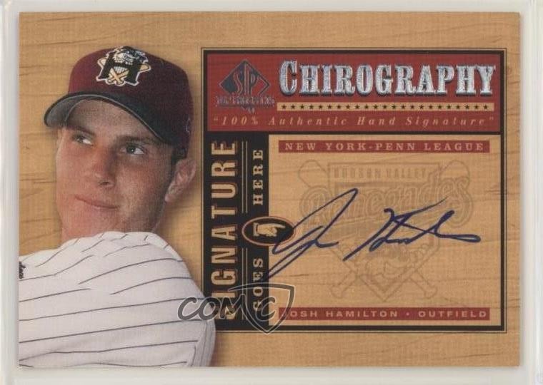2001 SP Top Prospects Chirography Josh Hamilton #JH Auto 00l8