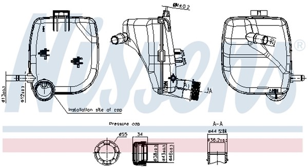AusgleichsbehäLter KüHlmittel ** First FIT ** Nissens 996417 0,95 Liter FüR 2-image