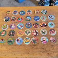Lot of 34 Pogs Donkey Kong Country 1995 Milton Bradley Replacement POG Board Gam