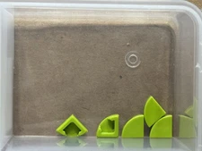 LEGO Parts - Lime Tile, Round 1 x 1 Quarter - No 25269 - QTY 5