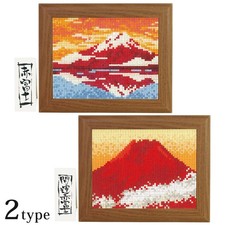 Sparkling Bead Art Kit w/ Frame, Red Fuji, Canvas 21.5 17.5cm Herbelle