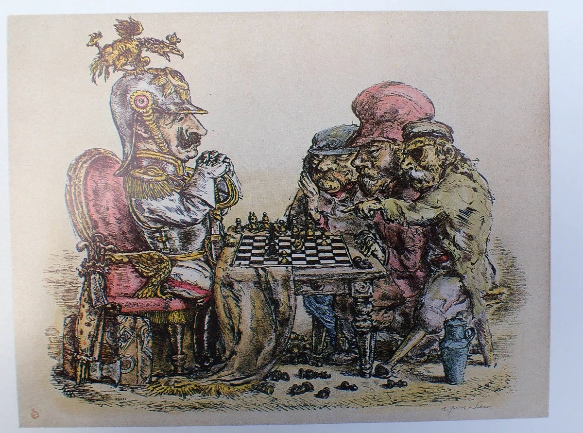 Stell-Es-Auf! "Wilhelm II., vaterlandslose Gesellen" Schach SPD A. Paul Weber