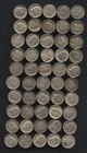 50 Pre-1965 Silver Roosevelt Dimes Roll 90% Silver Mixed Dates $5 Face Value #3