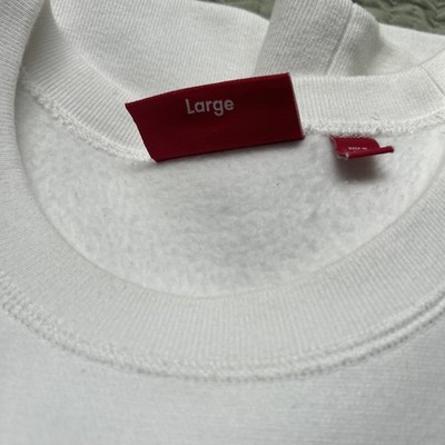 Supreme Washed Box Logo Crewneck White Size Large *SS25
