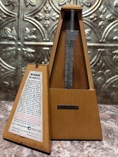 Vintage Seth Thomas Metronome De Maelzel Wood Wind Up Music Timer E899-575 ISS-2