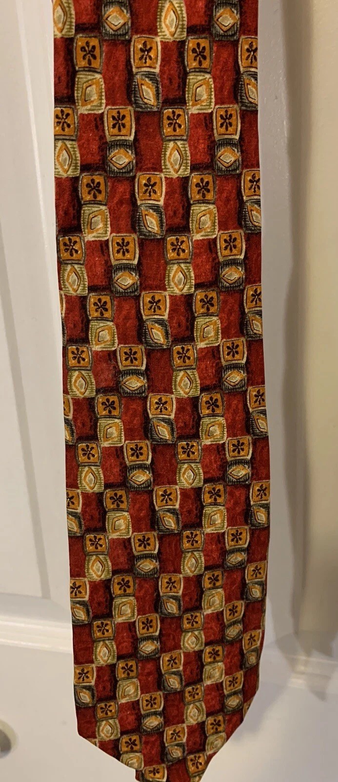 Robert Talbott Studio Silk Tie Red Orange Yellow … - image 7