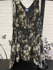 Simply Vera Wang Size XL Handkerchief Hem MidiDress Whimsigoth Boho Fairy Grunge