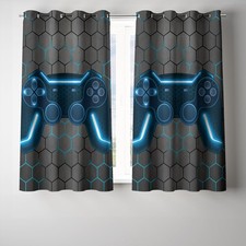 Game Console Blackout Curtains Drapes for Kids Bedroom Play Room 2 Panels Dar...