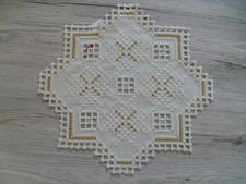 Hardanger Handarbeit Weihnachten Deckchen NEU