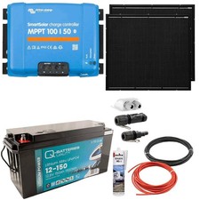 a-TroniX Solaranlage Wohnmobil 220W mit 150Ah Lithium Batterie und Victron MPPT 