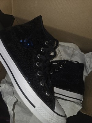 Neue Blaue Glitzerchucks Damen Sneaker Gr. 39 von CONVERSE NEU