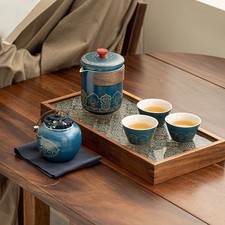 Portable Ceramic Tea Set Teaware Practical Porcelain Tea Pot for Business Trip