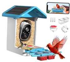 Smart Bird Feeder with Camera,2K HD Video, AI Identify Birds Species Solar