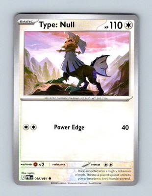Type: Null 069/084 Common Pitch Black Pokemon Near Mint