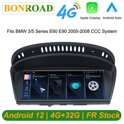 8.9" Car Stereo Android 13 For BMW 5 Series E60-E64 Carplay Head Unit GPS Navi - Photo 1/4