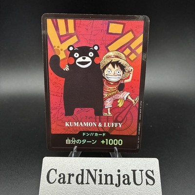 NM] DON !! Card Kumamon & Luffy ONE PIECE Card Japanese Kumamoto