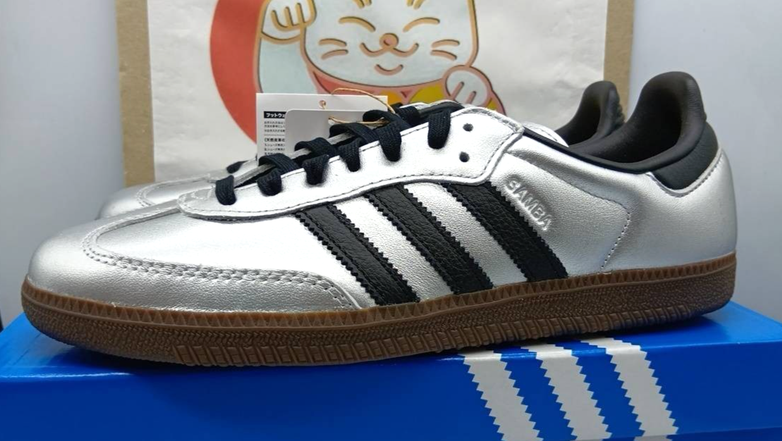 Adidas Originals SAMBA OG Silver Metallic/Core black JI4218