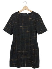 ZARA Abito di maglia Donna Abito Taglia IT 40 nero-giallo pallido stile festa