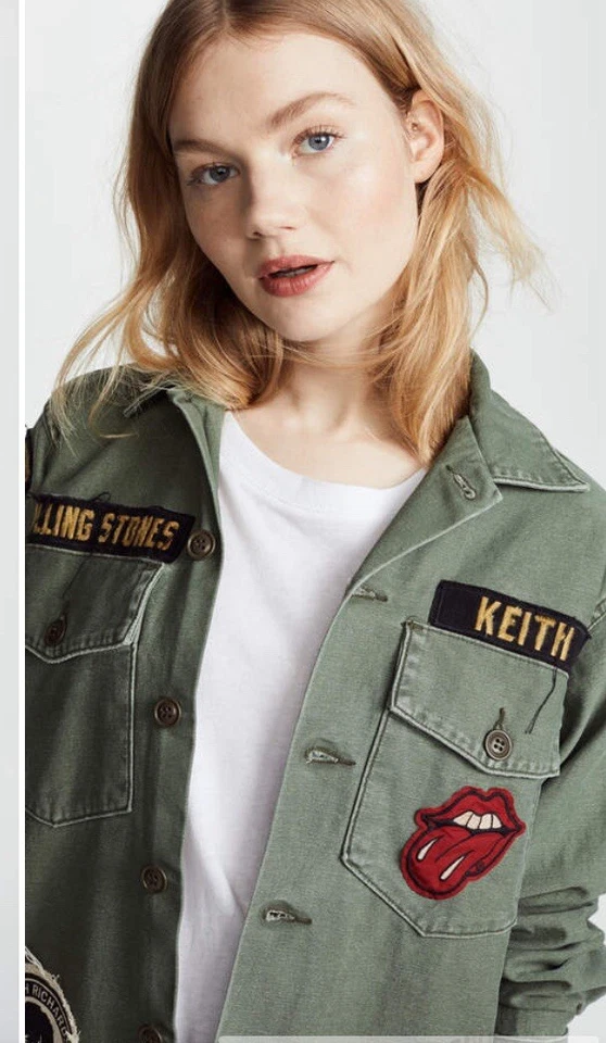 MADEWORN ROCK Rolling Stones 1975 Army Jacket - Image 3 of 4