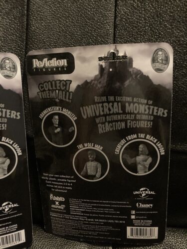 Funko/reaction black & white New York Comic Con Frankenstein & Wolfman Figure - Picture 4 of 8
