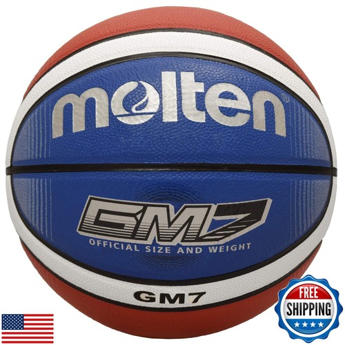 Molten BGMX7-C Bgmx-C Basketball, Red/White/Blue, Official Size 7