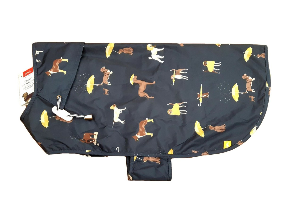 Water Resistant Joules Dog Raincoat Navy Joules Waterproof Rain