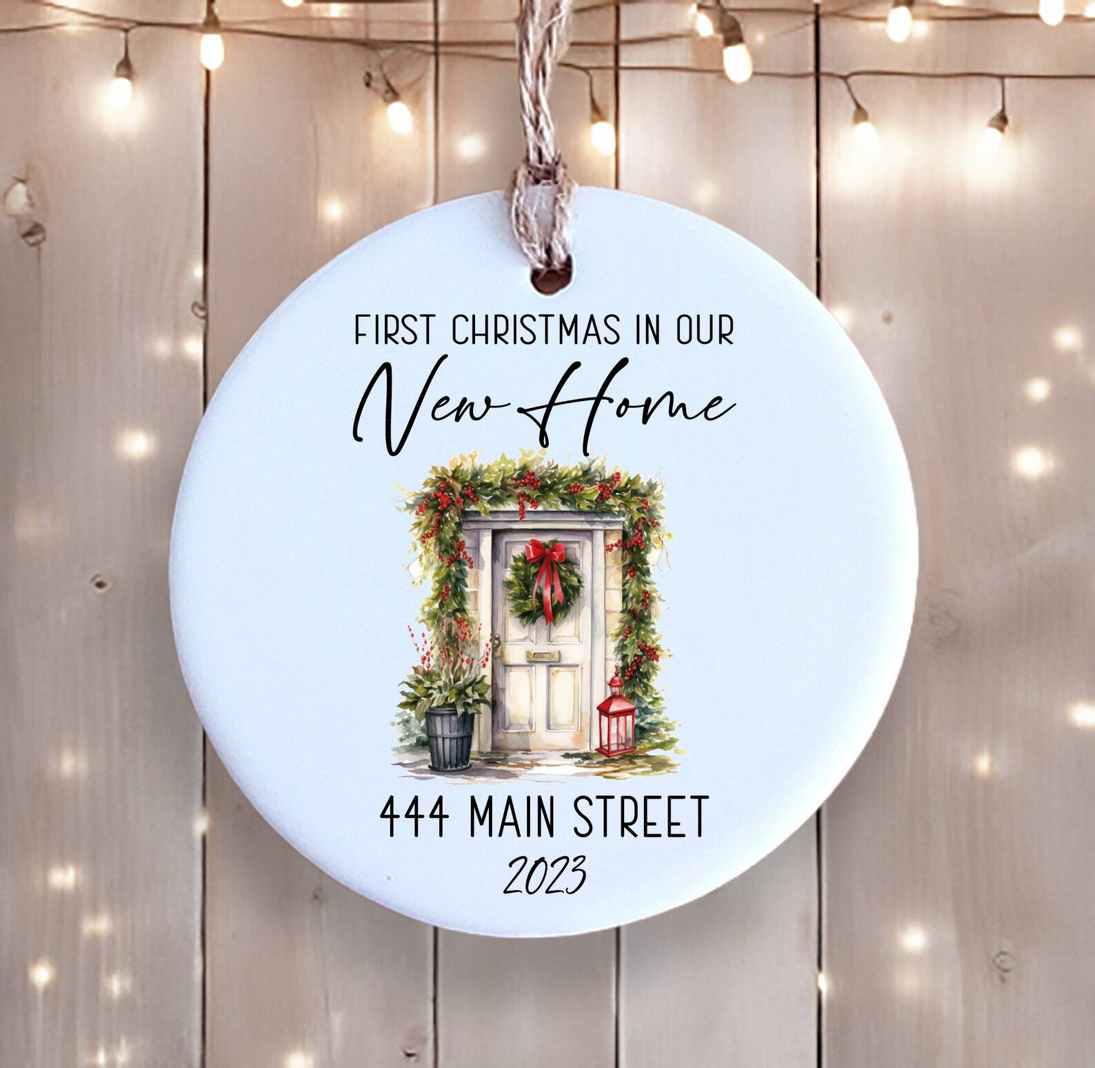Custom Ceramic Christmas Ornament - Perfect New Home Gift or Keepsake Decoration