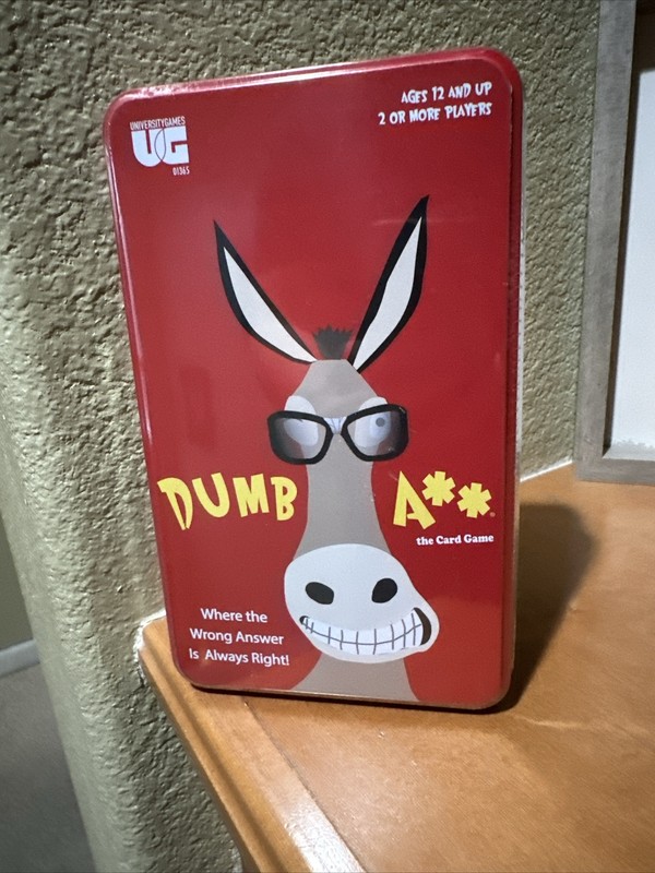 Dumb Ass Dumb A** The Card Game 2023 University Games Metal Tin Brand New
